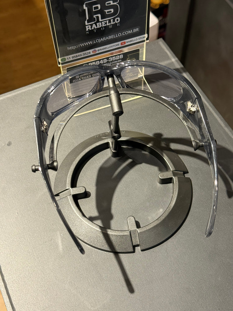 Óculos Prada Eyewear Cinza Lente Transparente  - Pronta Entrega