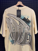 Camiseta Mixed Emotion Oversized Creme Angel - Pronta Entrega
