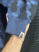 Jaqueta Bape Shark Camo Blue Full Zip - Pronta Entrega