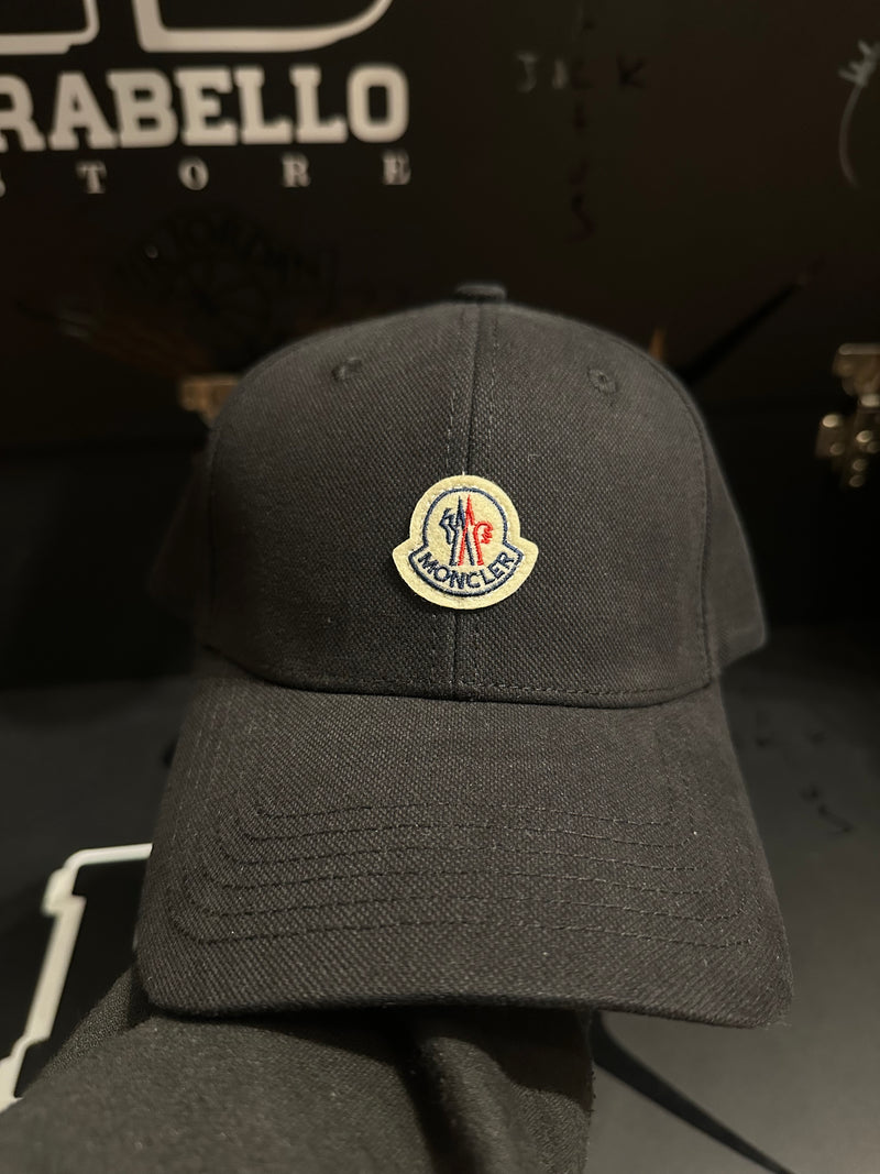 Boné Aba Curva Beisebol Moncler Black - Pronta Entrega