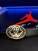 Cinto Chrome Hearts 105 CM Boca Logos Couro Fivela Metal - Pronta Entrega