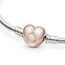 Bracelete Pandora Moments com Fecho De Coracao Rose - Pronta Entrega