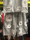 Conjunto Denim Tears Cinza Claro/Branco - Pronta Entregar