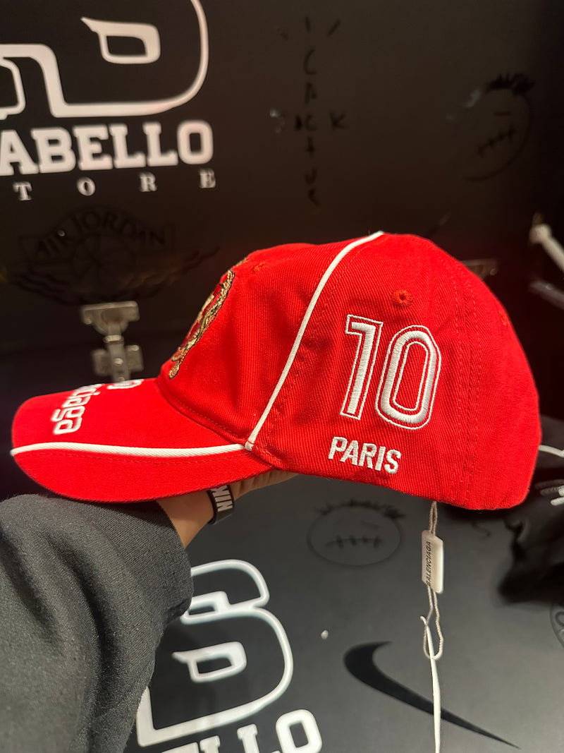 Boné Balenciaga Vermelho Aba Curva Soccer Cap - Pronta Entrega