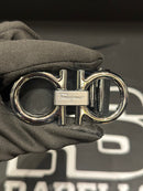 Cinto Ferragamo Preto Fivela Gancini 110 CM  - Pronta Entrega