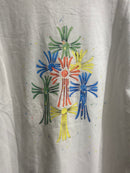 Camiseta Chrome Hearts Logo Multicolor Branca - Pronta Entrega