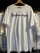 Camiseta Balenciaga Logo Slim Branca - Pronta