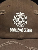 Boné Aba Curva Chrome Hearts Marrom - Pronta Entrega