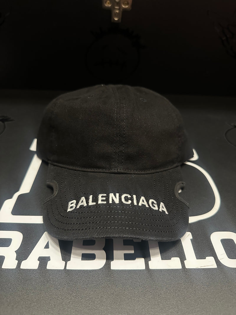Boné Aba Curva Cortada Balenciaga Preto Logo Aba - Pronta Entrega