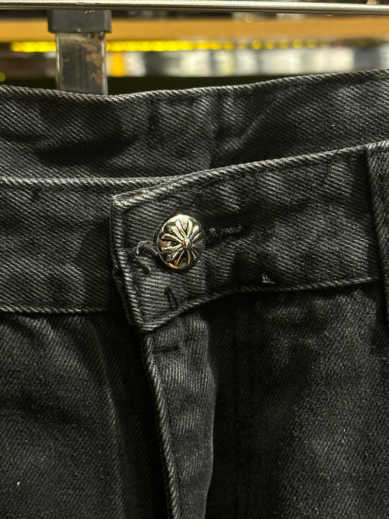 Calça Jeans Preta Chrome Hearts Cruz Black- Pronta Entrega