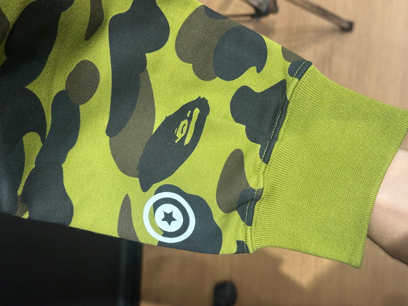 Jaqueta Bape Shark Camo Green Full Zip - Pronta Entrega