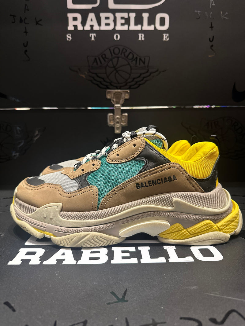 Tênis Balenciaga Triple S Beige Green Yellow - Pronta Entrega