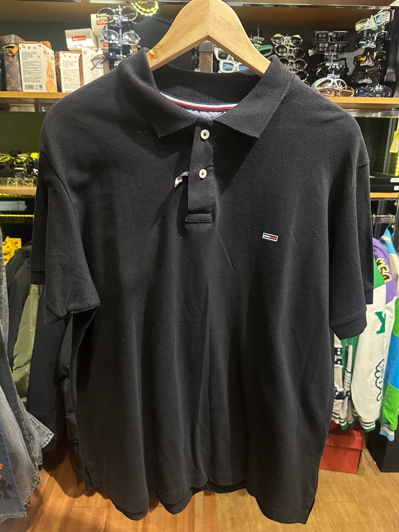 Camisa Polo Tommy Hilfiger Preta - Pronta Entrega