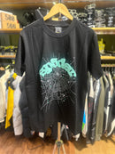 Camiseta Sp5der Preta/Azul - Pronta Entregaa