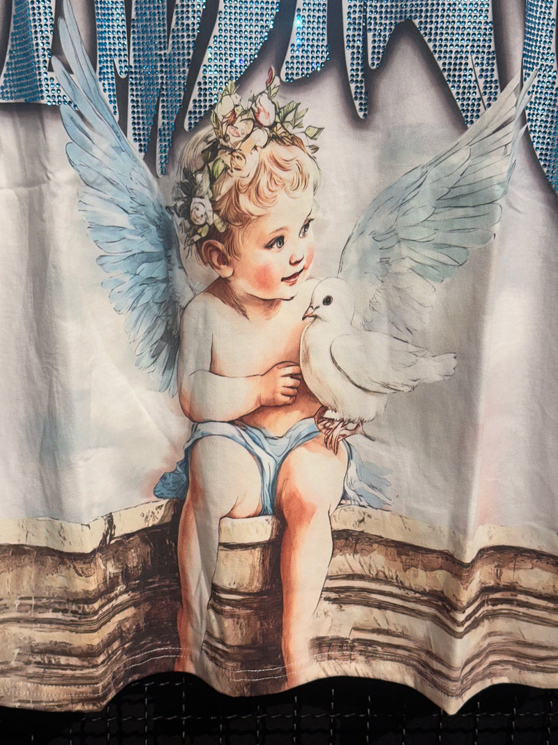 Camiseta Mixed Emotions Angel Graphic Tee White - Pronta Entrega