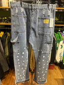 Calça Gallery Dept. Jeans Flare Clara com Respingos de Tinta - Pronta Entrega