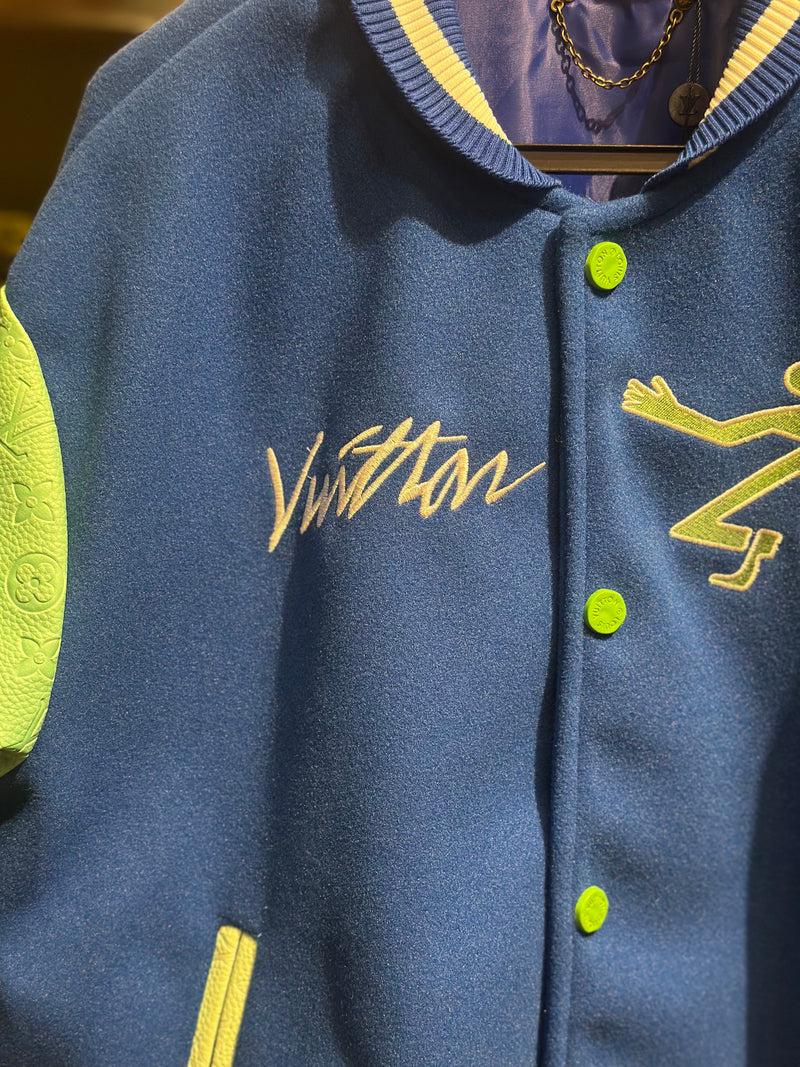 Jaqueta Varsity Louis Vuitton Blue - Pronta Entrega