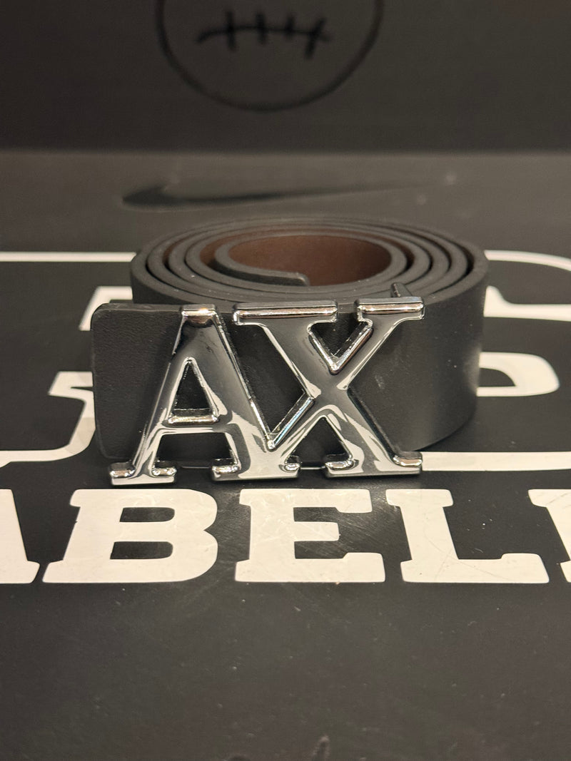Cinto Armani Exchange AX Fivela Silver - Pronta Entrega