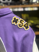 Jaqueta Varsity Louis Vuitton Purple/White - Pronta Entrega