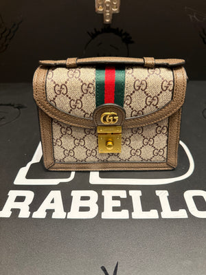Bolsa Gucci Feminina Couro Fecho Gold Crossbody Branca - Pronta Entrega