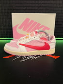 Tênis Nike Air Jordan 1 Low x Travis Scott "Sail Tropical Pink" - Pronta Entrega