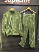 Conjunto Corteiz VVS Velour Jacket Green - Pronta Entrega