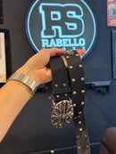 Cinto Chrome Hearts 105 CM Couro Liso Fivela Metal  - Pronta Entrega