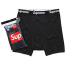 Supreme X Hanes Pack 3 Unidades "Boxer Briefs" Preto - Pronta Entrega