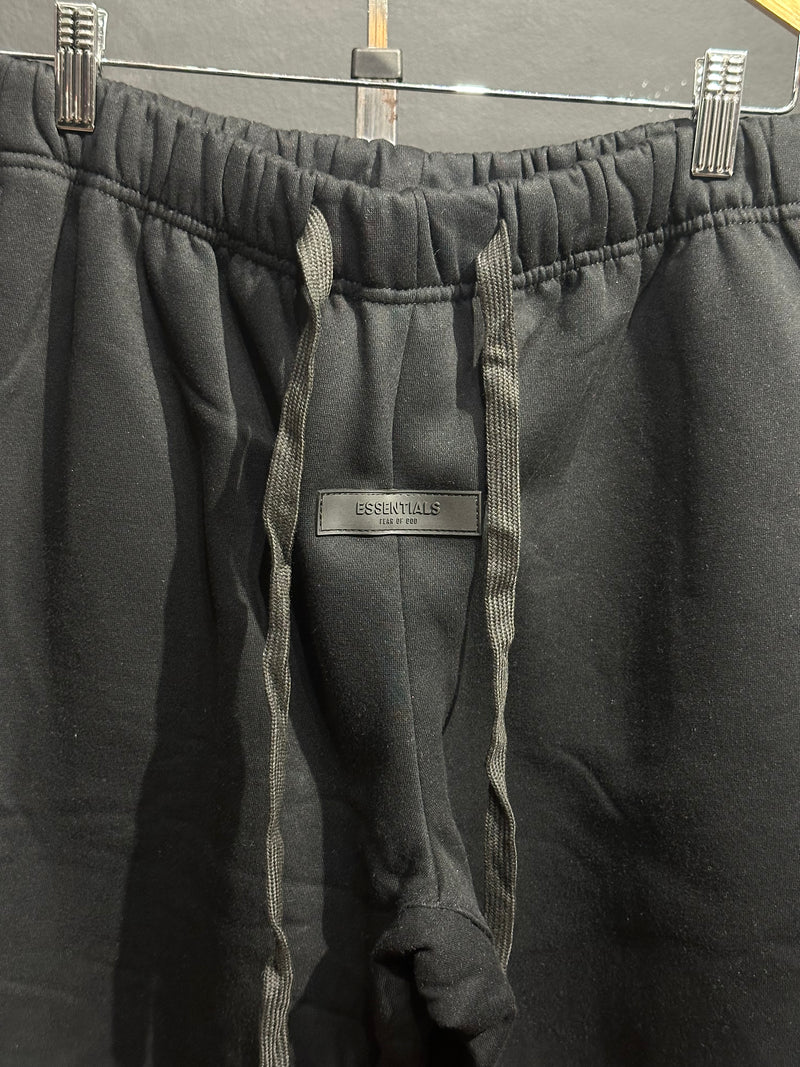 Calça Essentials Black Logo Black - Pronta Entrega