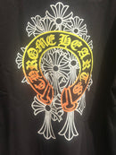 Camiseta Chrome Hearts Preta Logo Amarelo - Pronta Entrega