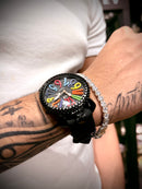 Relógio Gaga Milano Preto Emborrachado - Pronta Entrega