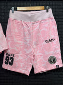 Conjunto Bape x Inter Miami Camiseta + Short Pink - Pronta Entrega