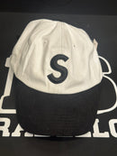Boné Supreme 2 Tone S Logo Black/White 6-Panel - Pronta Entrega