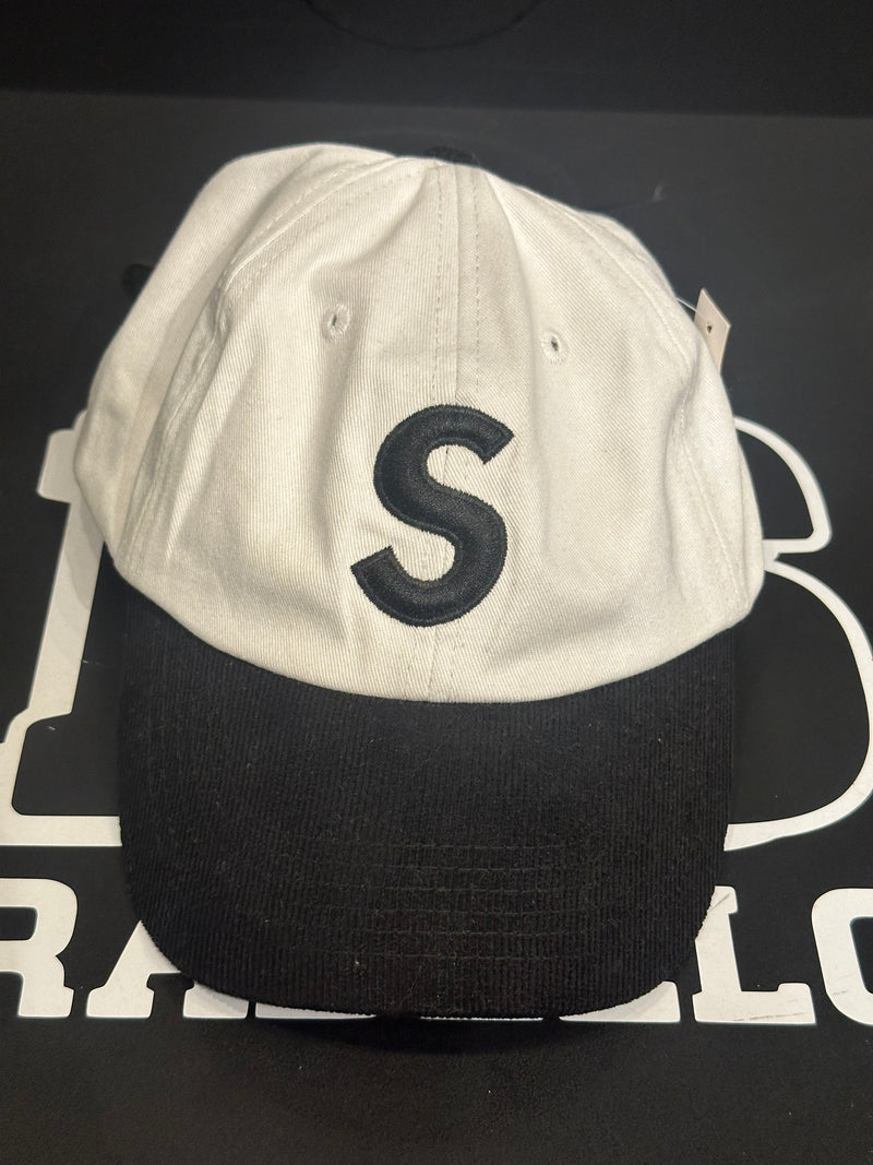 Boné Supreme 2 Tone S Logo Black/White 6-Panel - Pronta Entrega