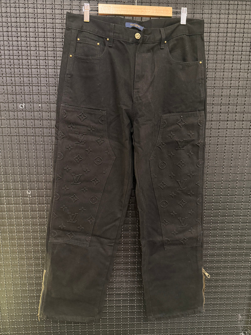 Calça Jeans Louis Vuitton Monogram Black - Pronta Entrega