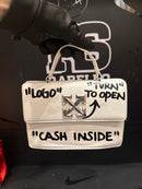 Bolsa OFF-WHITE 1.4 Jitney Bag "CASH INSIDE" Off White Branca - Pronta Entrega