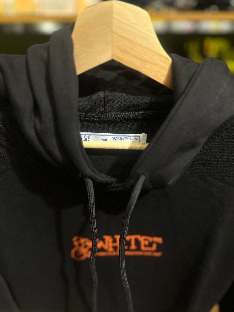 Moletom Com Gorro Off-White Black/Orange - Pronta Entrega