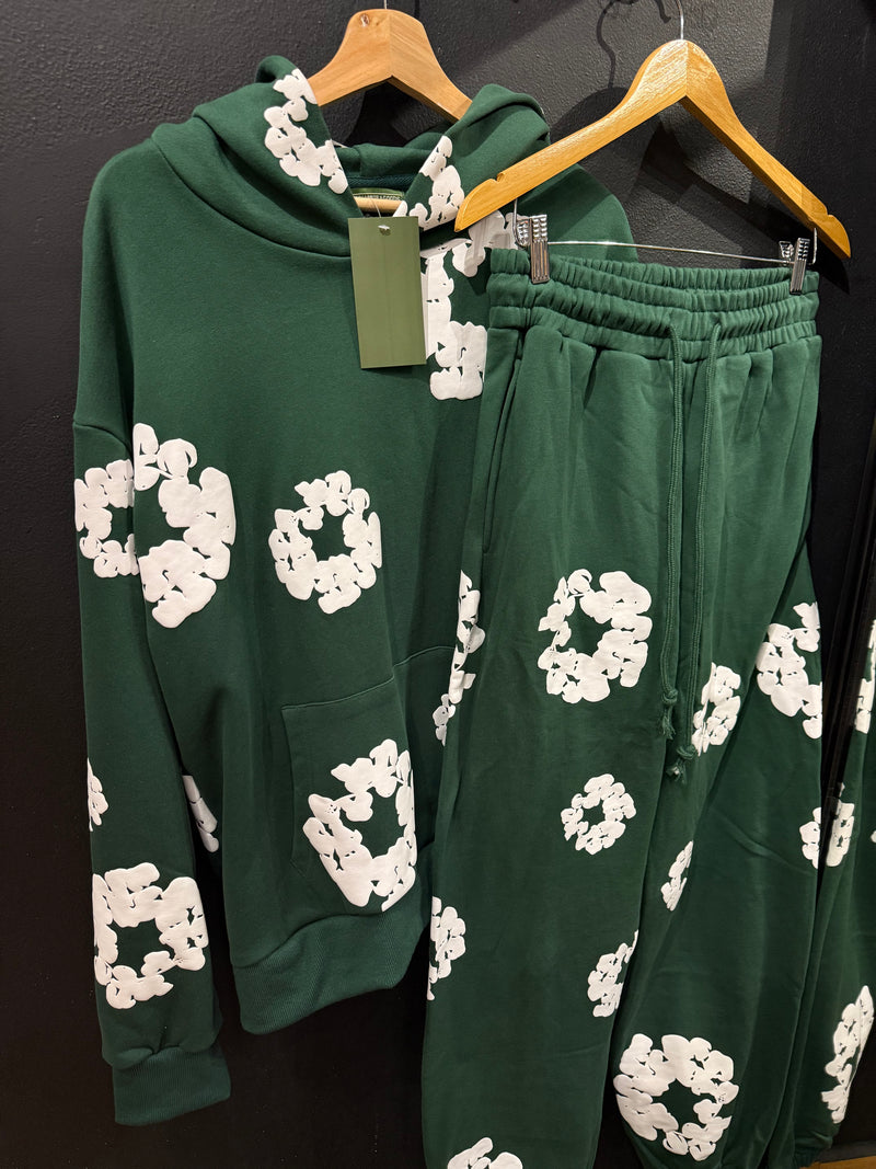 Conjunto Moletom Denim Tears The Cotton Wreath Green - Pronta Entrega