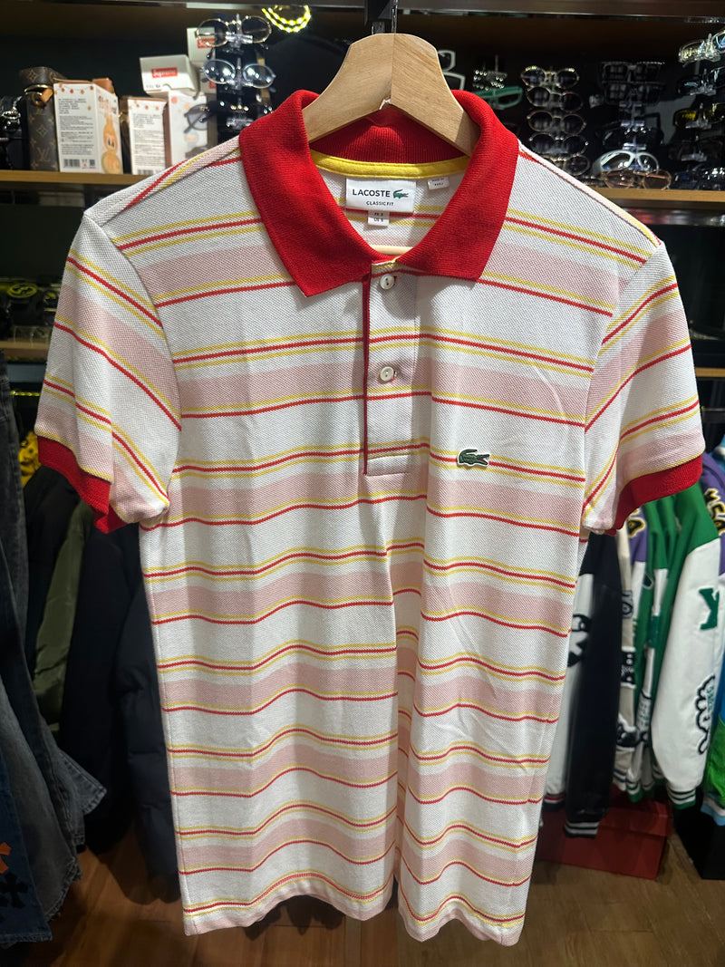 Camisa Polo Lacoste White/Red - Pronta Entrega