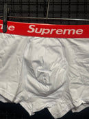 Supreme Cueca Boxer 3 Pack White - Pronta Entrega