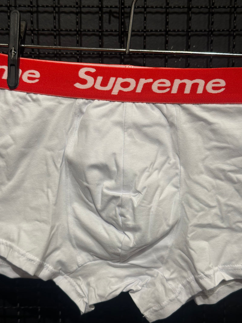 Supreme Cueca Boxer 3 Pack White - Pronta Entrega