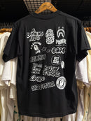 Camiseta BAPE Logos’ Preta - Pronta Entrega