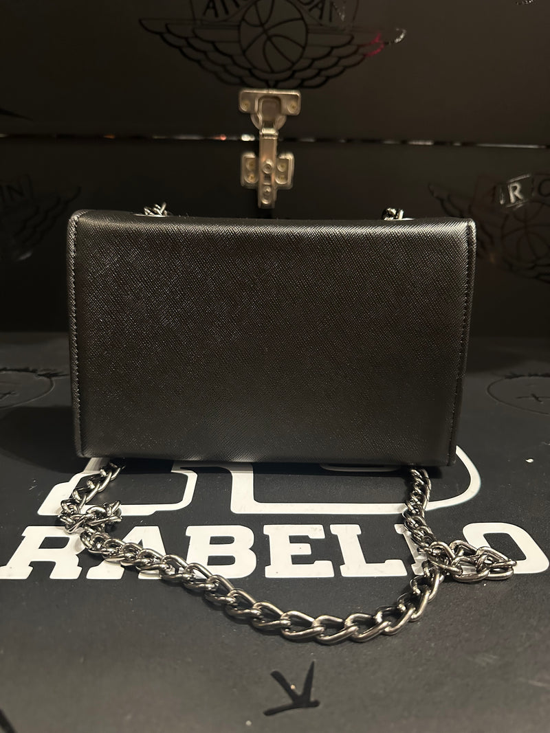 Bolsa Yves Saint Laurent Kate Black/Silver - Pronta Entrega
