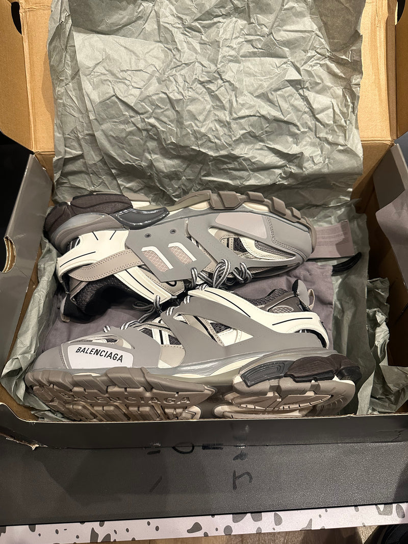Tênis Balenciaga Cano Baixo Track Cinza Com Led - Pronta Entrega