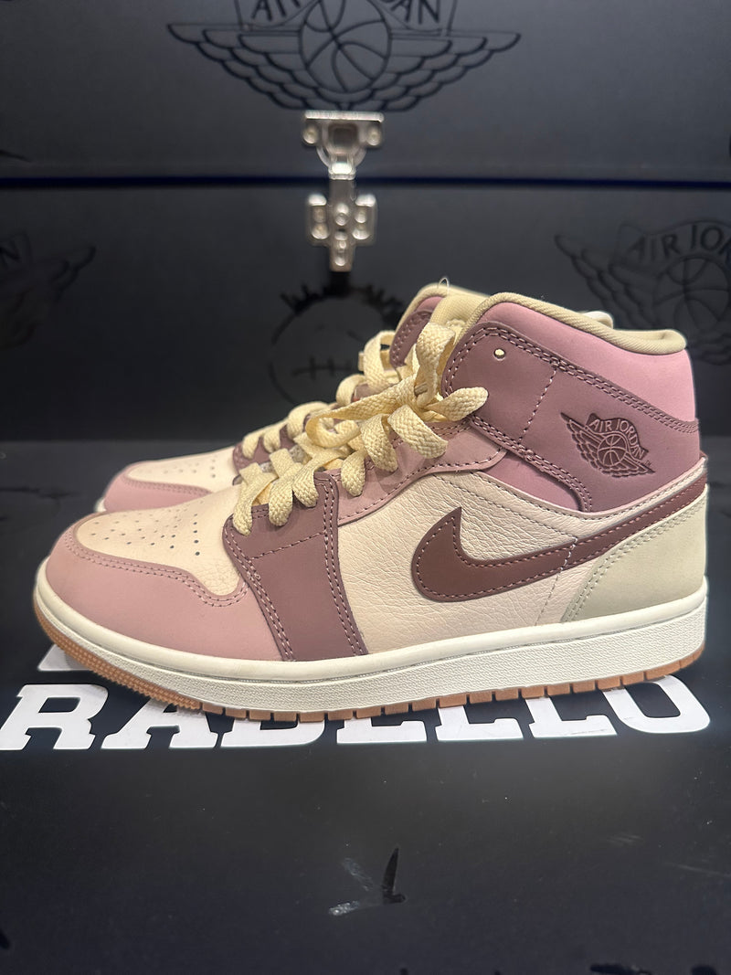 Tênis Nike Air Jordan 1 Mid Dark Pony Smoke Mauve - Pronta Entrega