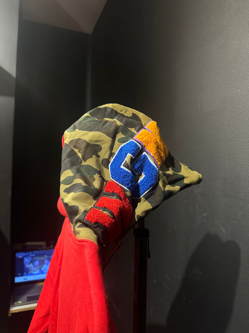 Jaqueta Bape Shark Camo Red Full Zip - Pronta Entrega