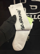 Meia Off White “For Walking” Cano Alto White - Pronta Entregal