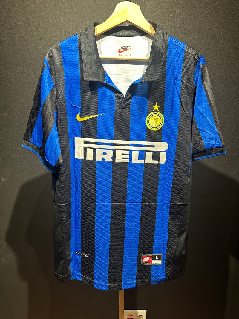 Camiseta Nike Retrô Internazionale de Milão 98/99 Ronaldo Fenômeno #9 - Pronta Entrega