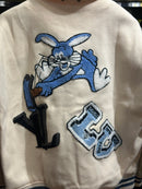 Jaqueta Varsity Louis Vuitton Creme  Bordado Multi Patches - Pronta Entrega