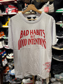 Camiseta VLONE ‘Bad Habits But Good Intentions’ Branca - Pronta Entrega